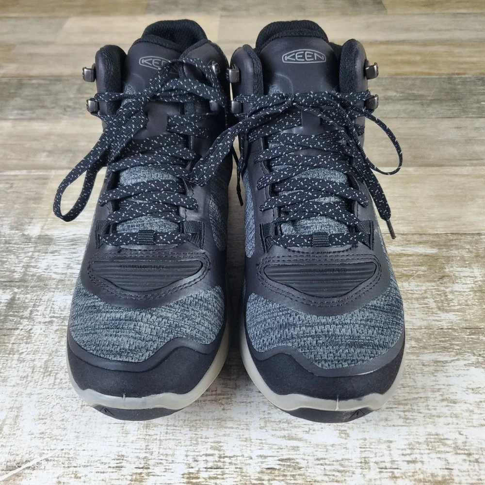 Keen Terradora Flex Mid Womens Shoe Sz 7 Black Steel Gray Waterproof Hiking Boot